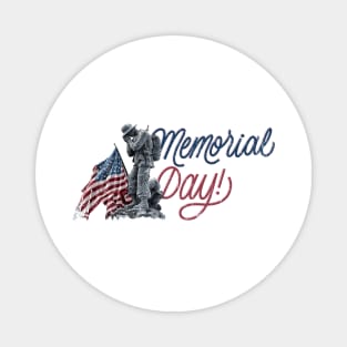 Memorial day - veteran statue Magnet